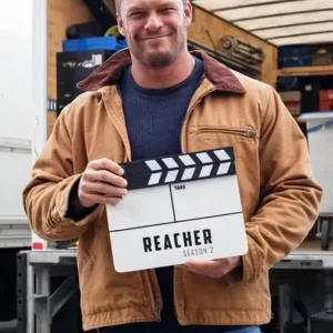Alan Ritchson Reaher2025 Brown Jacket