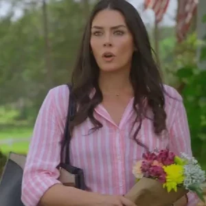 Double Scoop Taylor Cole Pink Striped Shirt