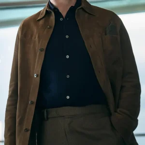 GuyPearce The Woman in Cabin 10 Suede Jacket