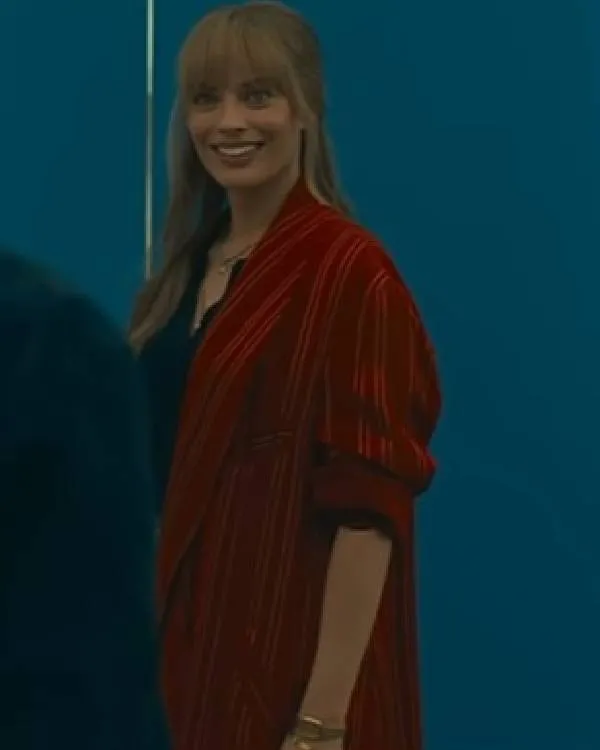 Margot Robbie A BigBold Beautiful Journey Red Blazer