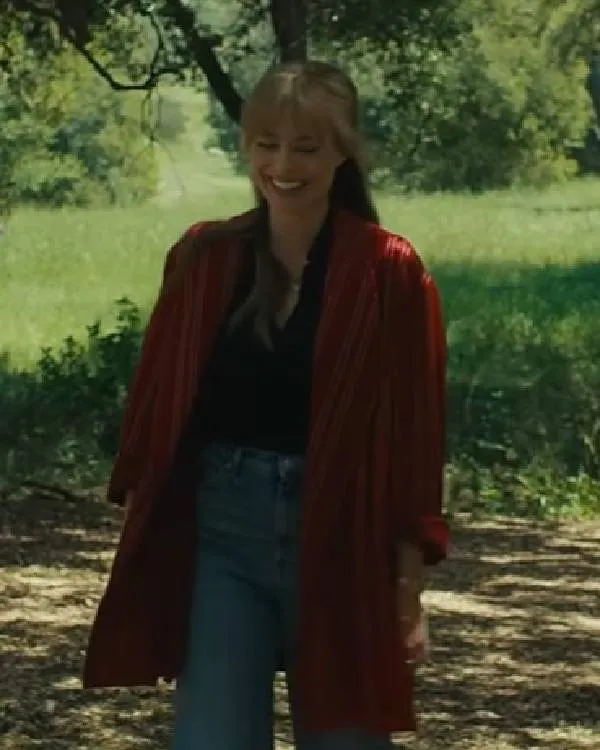 Margot Robbie ABig Bold Beautiful Journey Red Blazer