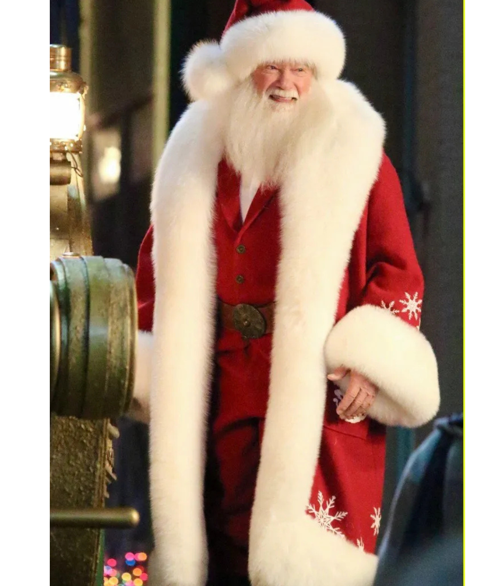The Man With The Bag Arnold Schwarzenegger Santa Claus Coat