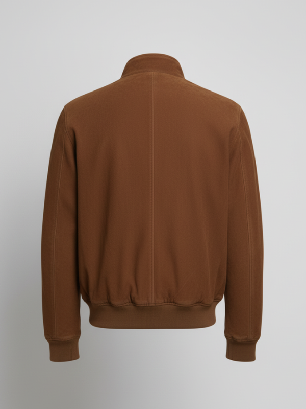 George Clooney Bomber Suede Jacket