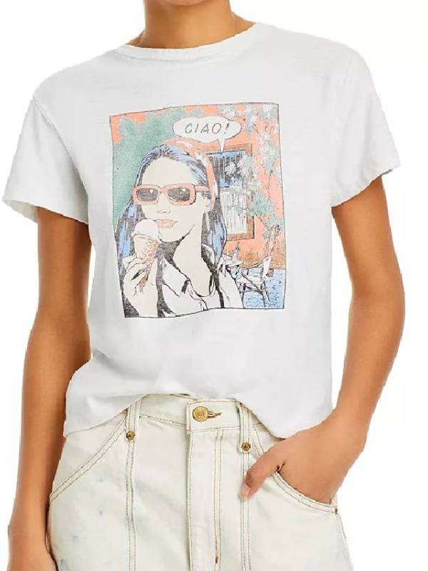 High Potential Kaitlin Olson White GraphicTee