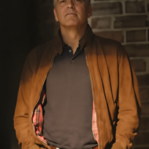 Jay Kelly George Clooney Bomber Suede Jacket