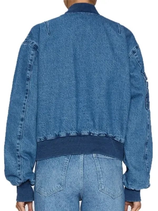 Kristen Bell Nobody Wants This 2024 Joanne Denim Bomber Jacket