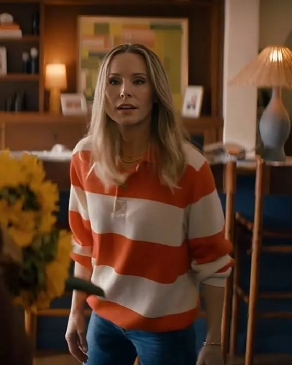 Nobody Wants This Kristen Bell White and Orange Shirt