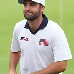 Ryder Cup 2025 Scottie Scheffler White Polo Shirt
