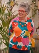 The Great British Bake Off Prue Leith Fruit Printed Sweater