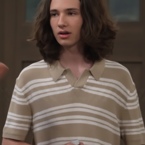 The Neighborhood S08 Hank Greenspan Beige Polo Top