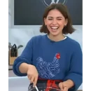 Today Molly Yeh Chicken Printed Sweater