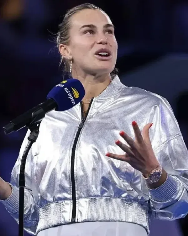 Aryna Sabalenka 2025 US Open Silver Crop Jacket