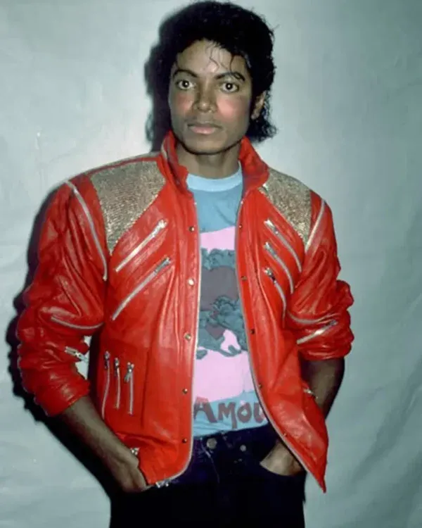 Michael Jaafar Jackson Red Leather Jacket2025