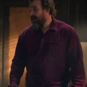 Stranger Things S05 David Harbour Purple Polo Shirt