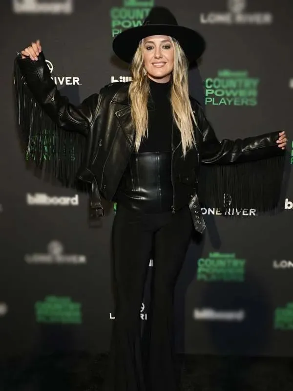 Lainey Wilson Fringe Black Jacket