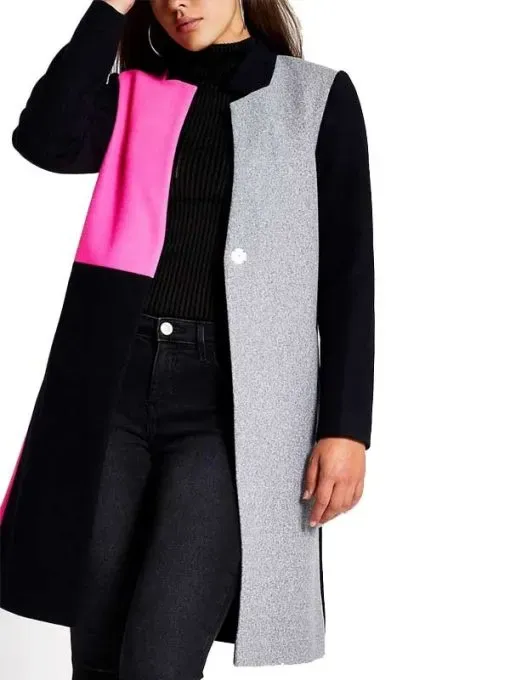 Emily In Paris Emily Cooper Color Block Coat2025