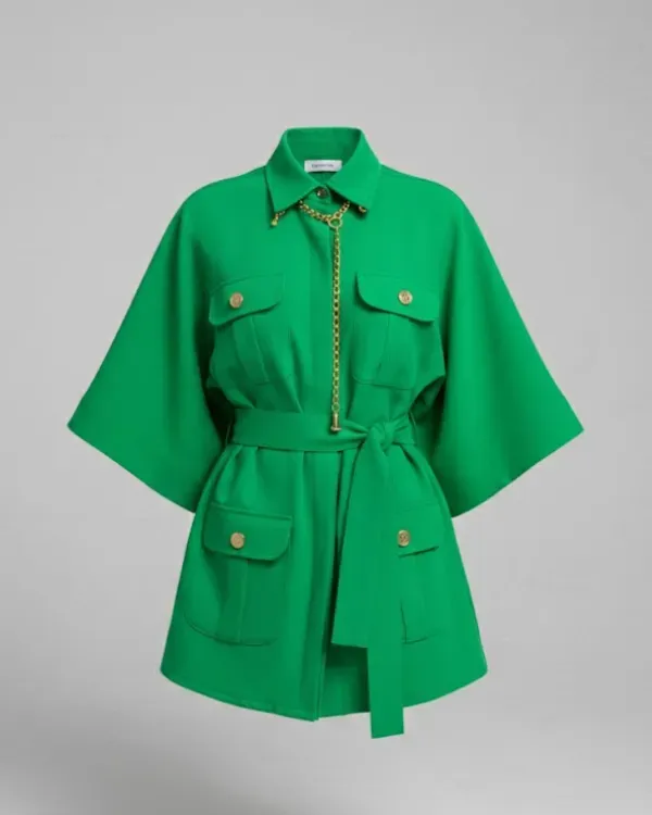 Emily In Paris Lily Collins Green Coat2025