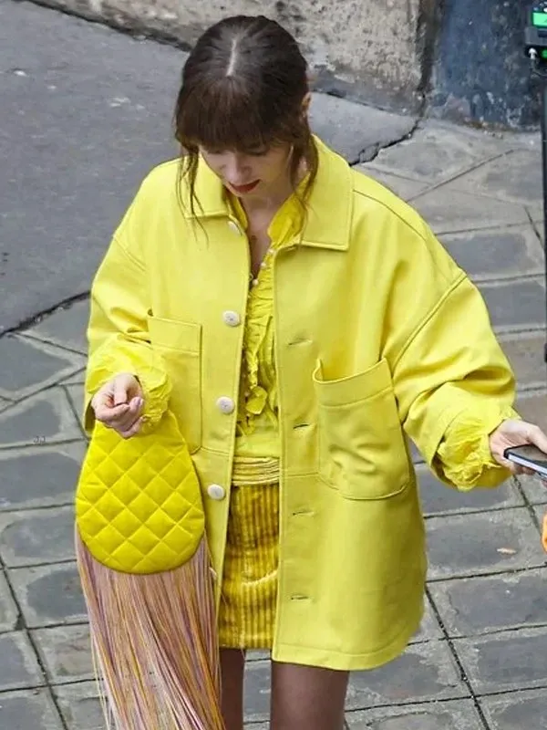 Emily In Paris S04 Lily Collins Yellow Jacket 2025