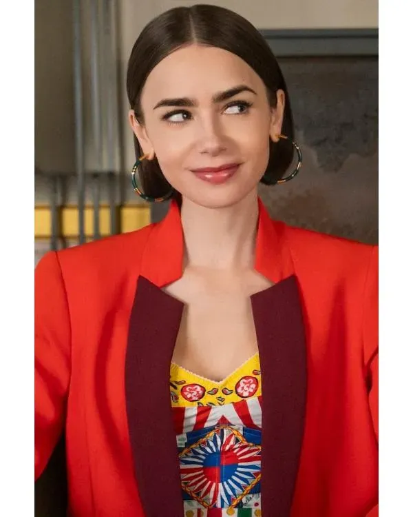Emily In Paris S05 Lily Collins Red Blazer