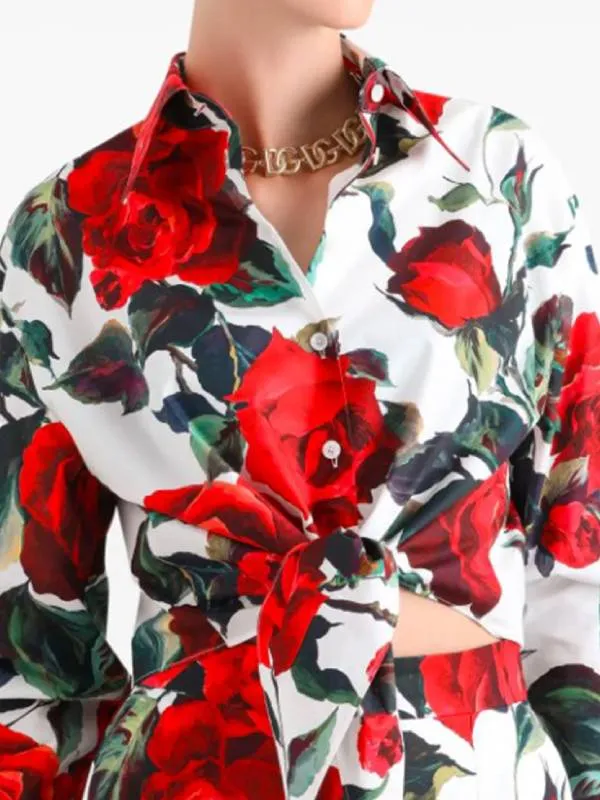 Emily In Paris S05 Lily Collins Rose Print Shirt 2025