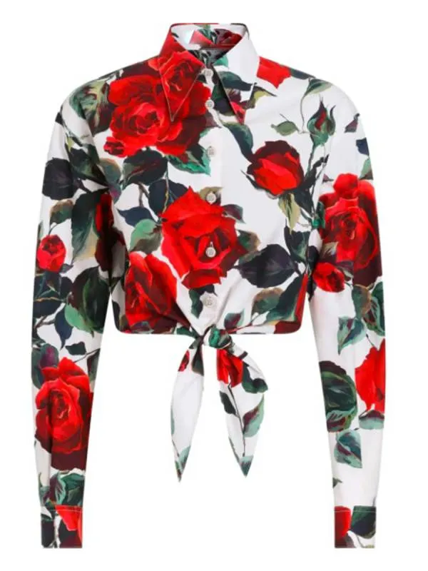 Emily In Paris S05 Lily Collins Rose Print Shirt2025