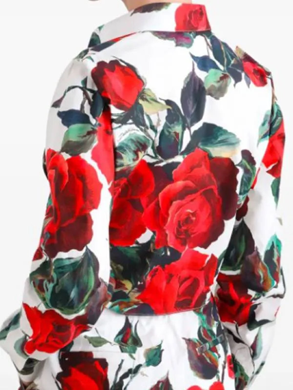 Emily In Paris S05 LilyCollins Rose Print Shirt