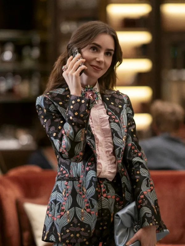 Emily In Paris S4 Lily Collins Floral Blazer