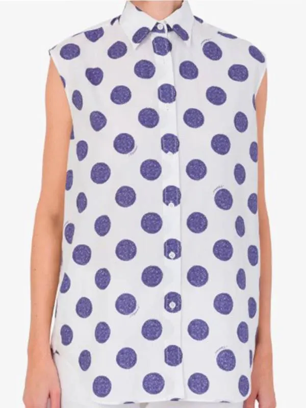 Emily In Paris S5 Lily Collins Polka Dots Top 2025