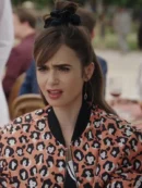 Emily In Paris season 3 Lily Collins Orange Bomber Jacket