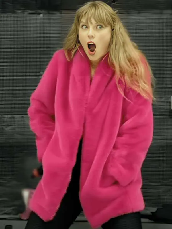 The End of an Era Taylor Swift Pink Fur Jacket