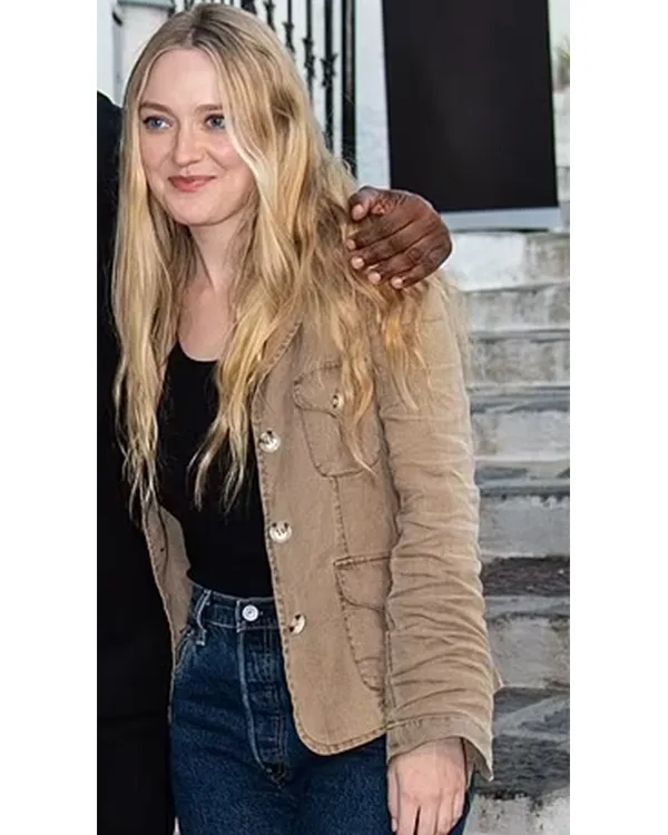 The Equalizer3 2023 Dakota Fanning Brown Jacket