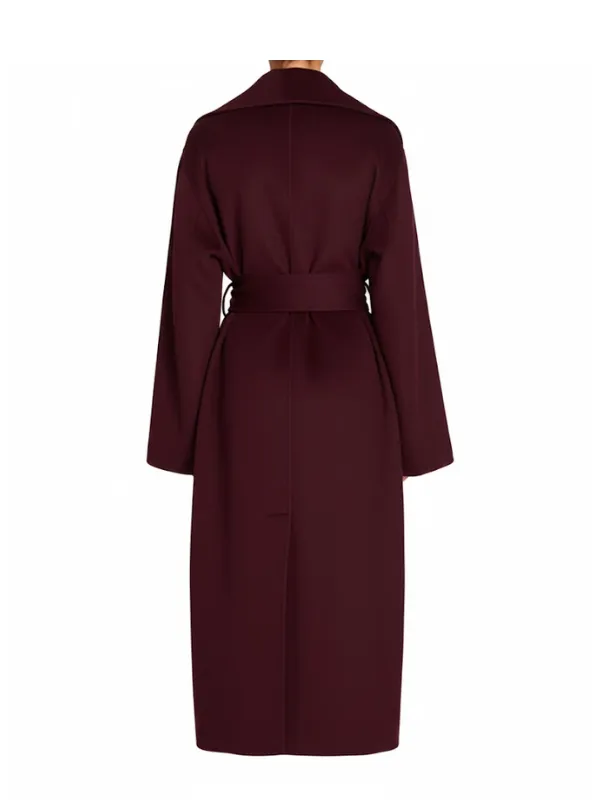 The Today Show Jenna Bush Hager Burgundy Wrap Coat