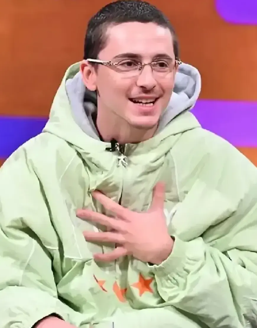 Timothee Chalamet Marty Supreme Green Jacket1