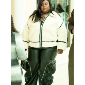 Abbott Elementary S05 Raven Goodwin Sherpa Moto Jacket