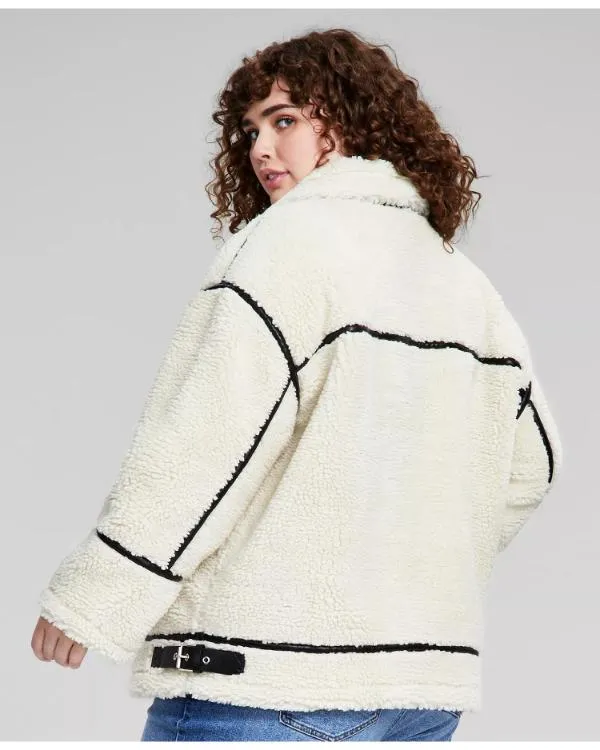 Abbott Elementary S05 Raven Goodwin Sherpa Moto Jacket2
