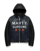 Marty Supreme Hooded Leather Jacket