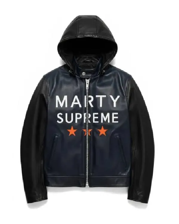 Marty Supreme Hooded Leather Jacket