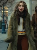 Ponies Twila Hasbeck Green Suede Fur Coat