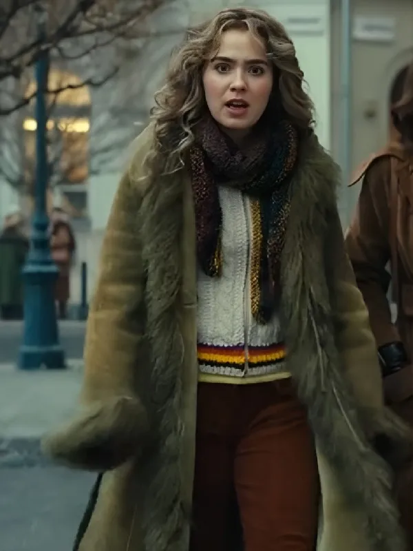 Ponies Twila Hasbeck Green Suede Fur Coat