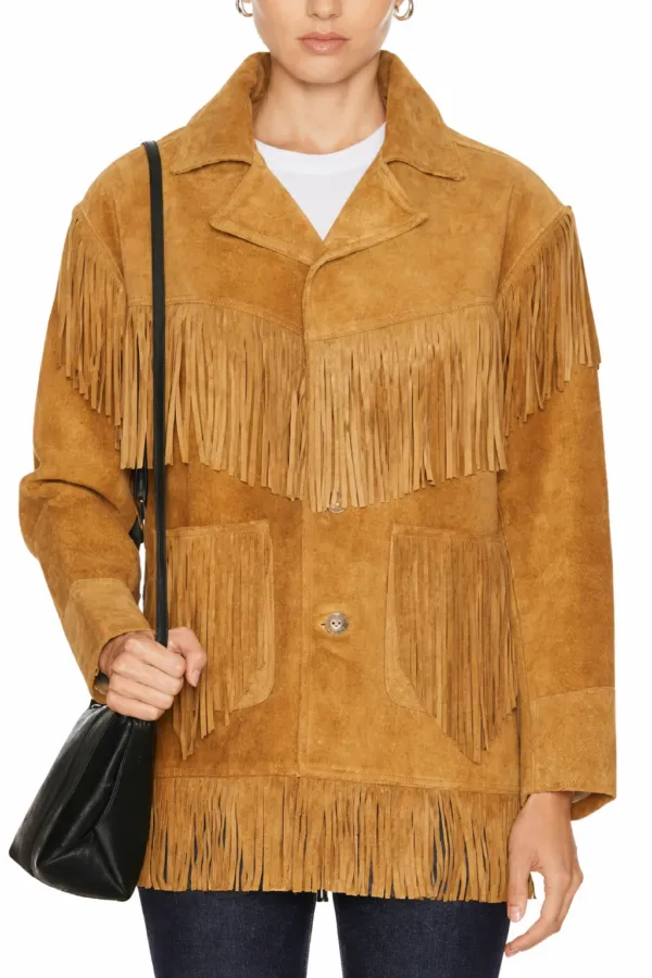 Real Housewives Of Beverly Hills Rachel Zoe Fringe Suede Jacket - Image 4