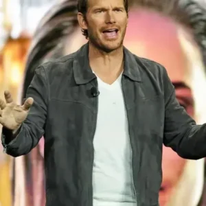 Mercy 2026 Chris Pratt Grey Suede Jacket