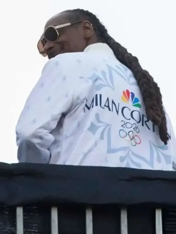 Milano Cortina Olympic Winter Games 2026 Snoop Dogg White Bomber Jacket