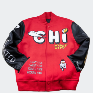 Chicago Windy City Red Varsity Jacket