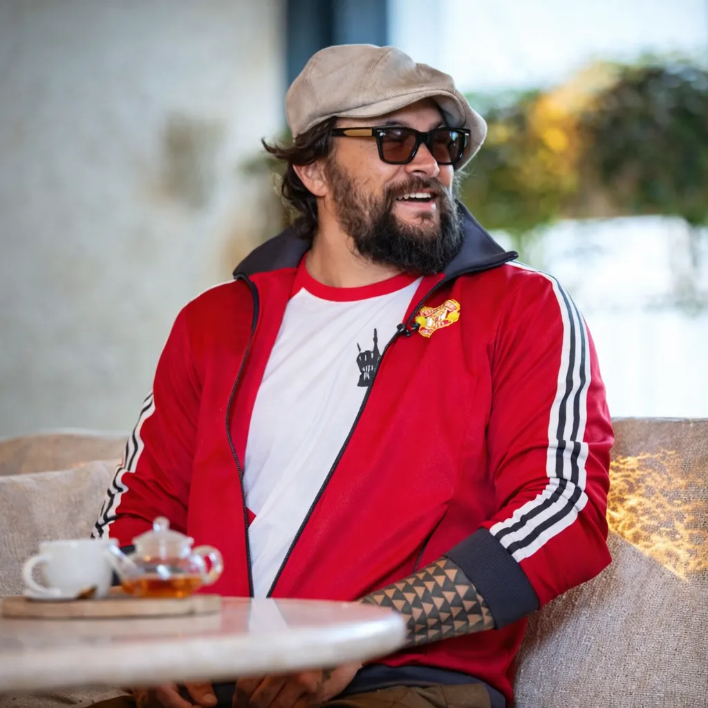 the Jason Momoa Team Track Red Jacket