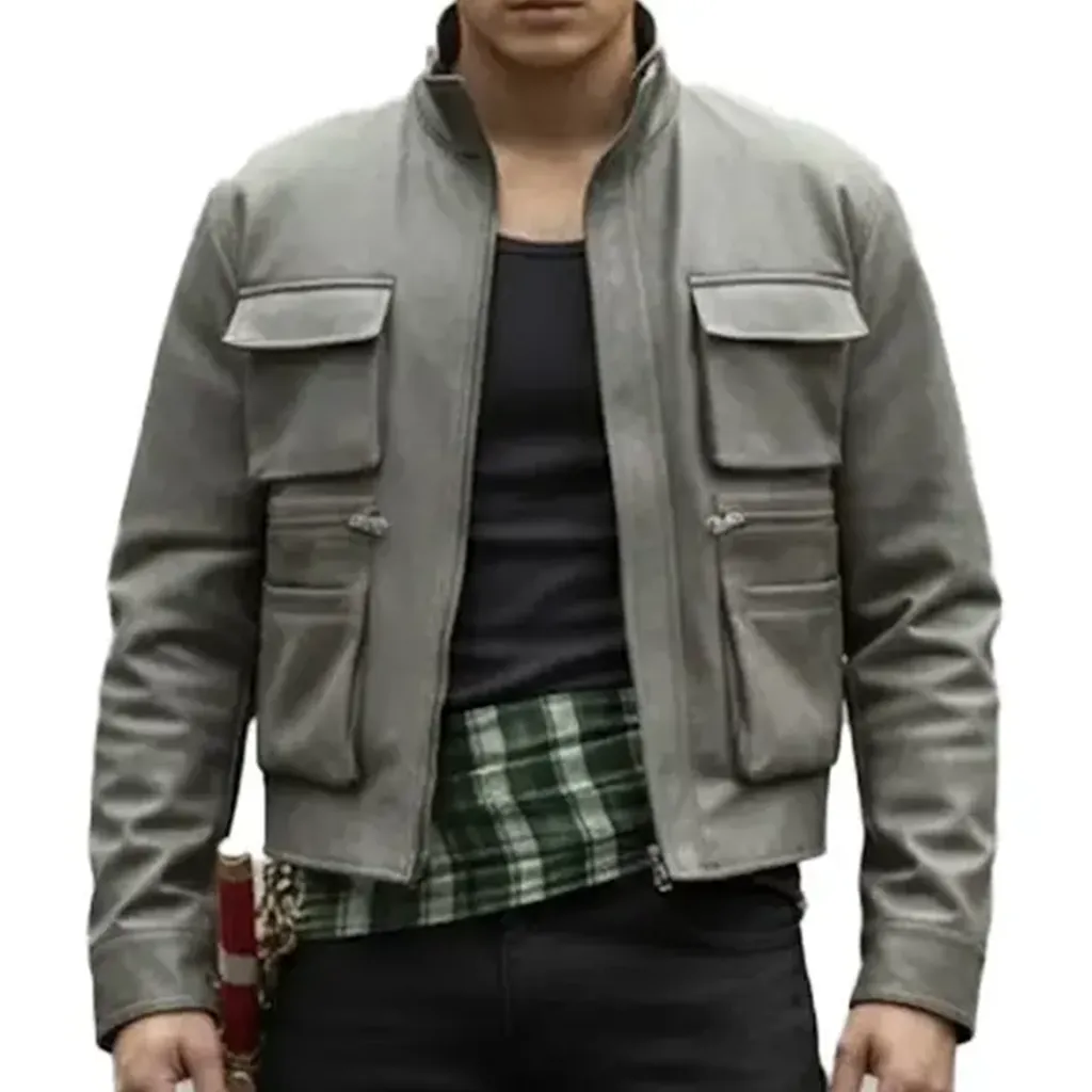 Mackenyu Gray Leather Jacket