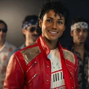 Michael 2026 Red Leather Jacket