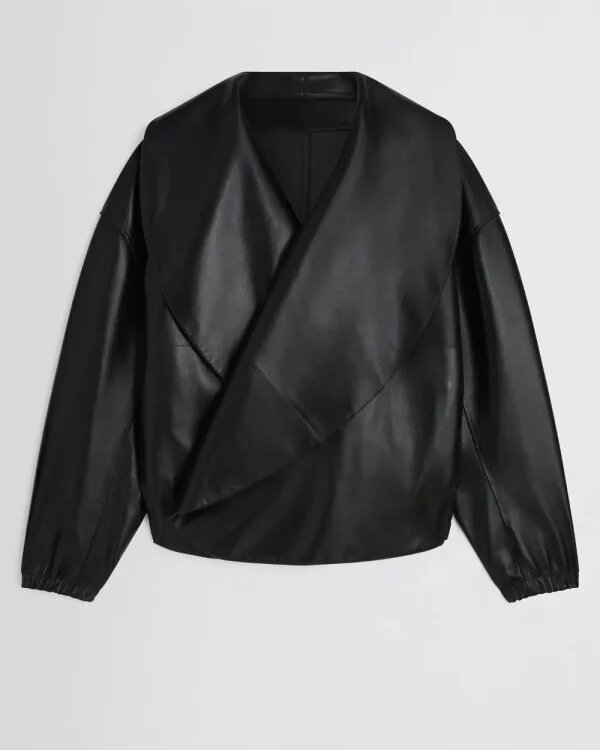 Teyana Taylor NYC 2026 Black Leather Jacket2
