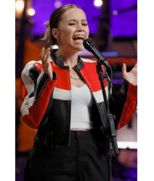 The Voice S29 Red Leather Jacket
