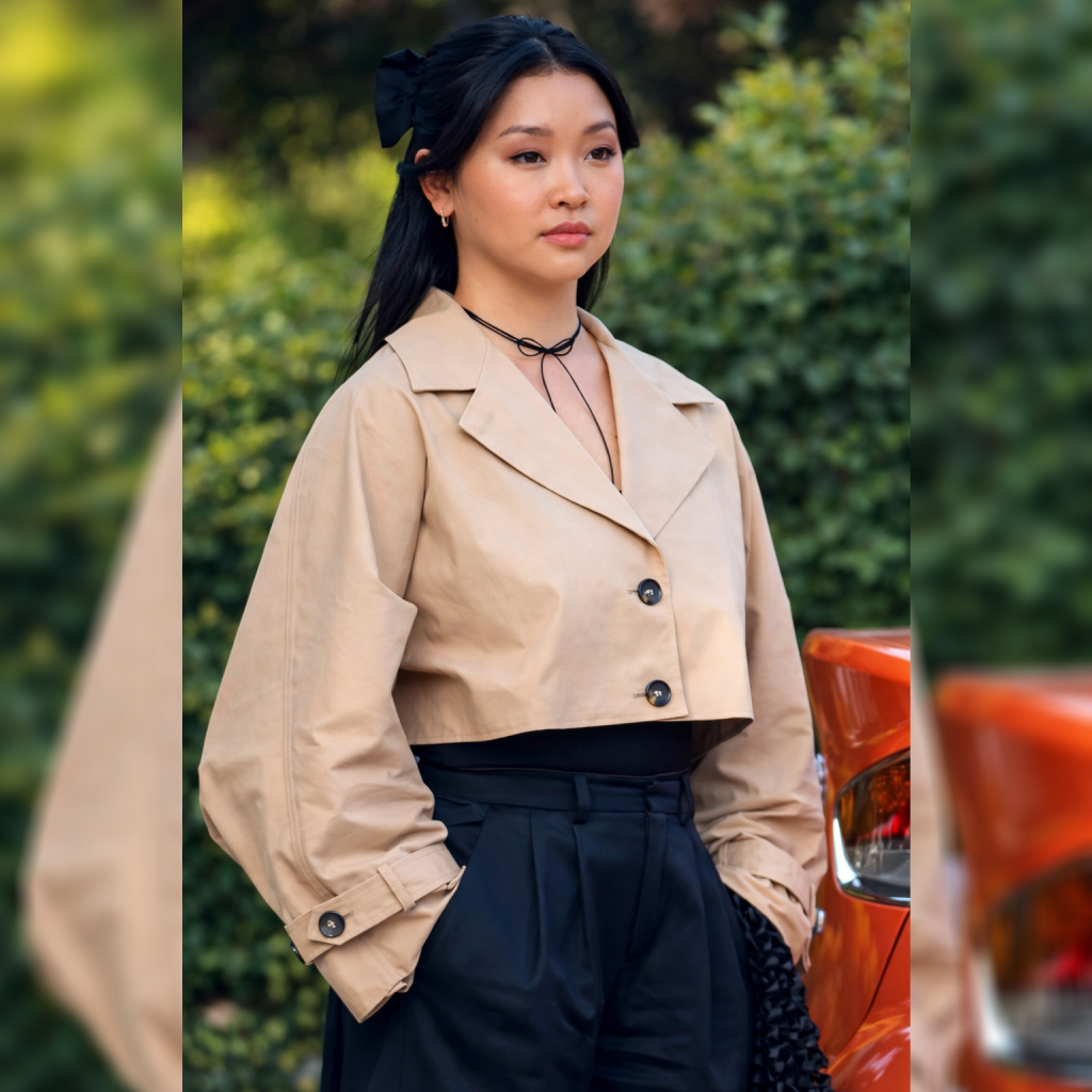 XO Kitty S03 Lara Jean Covey Cropped Trench Coat