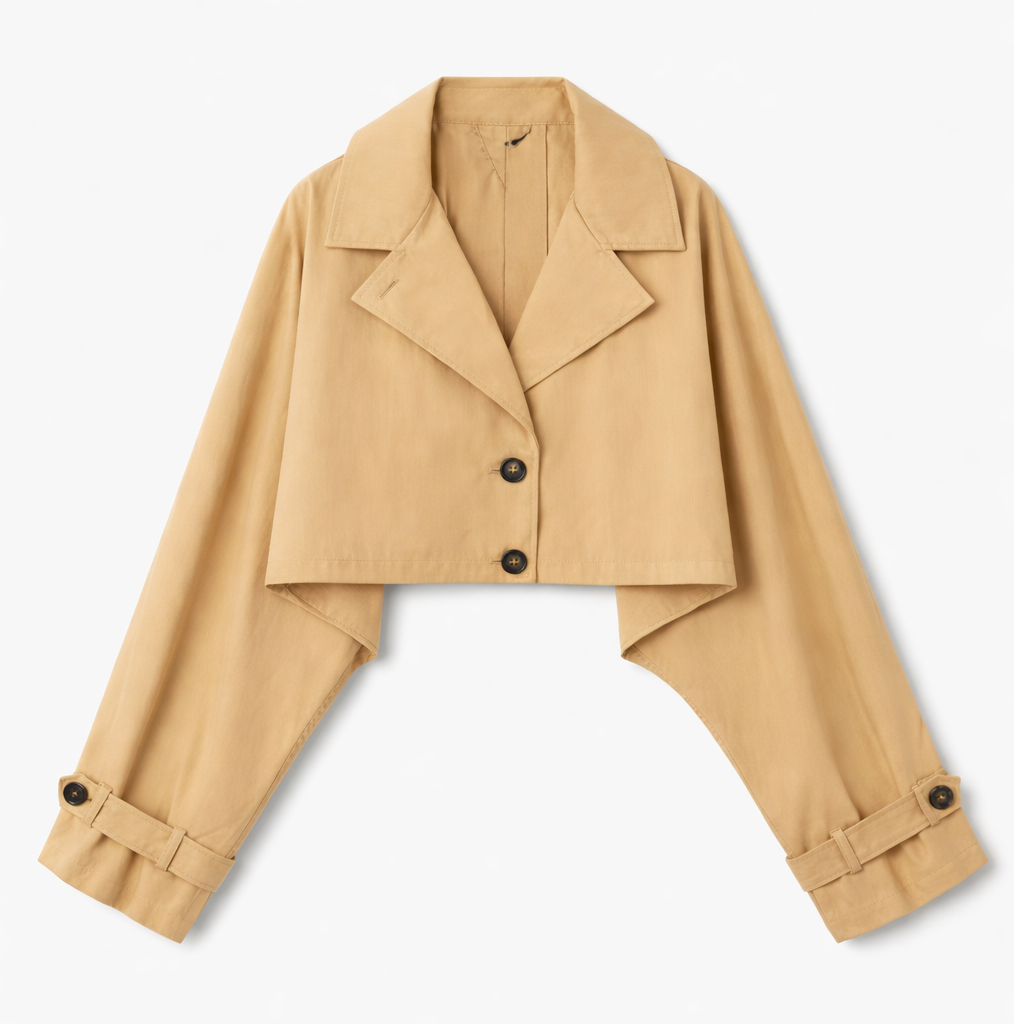 XO Kitty S3 Cropped Trench Coat